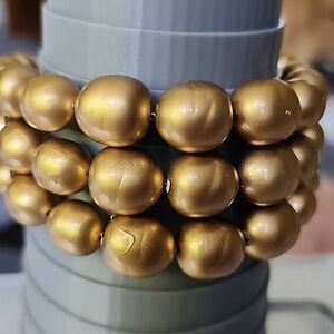 MULTI BEADED GOLD BRACELET STREACH BRACELET